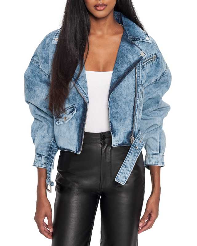 Dylan Denim Biker Jacket
